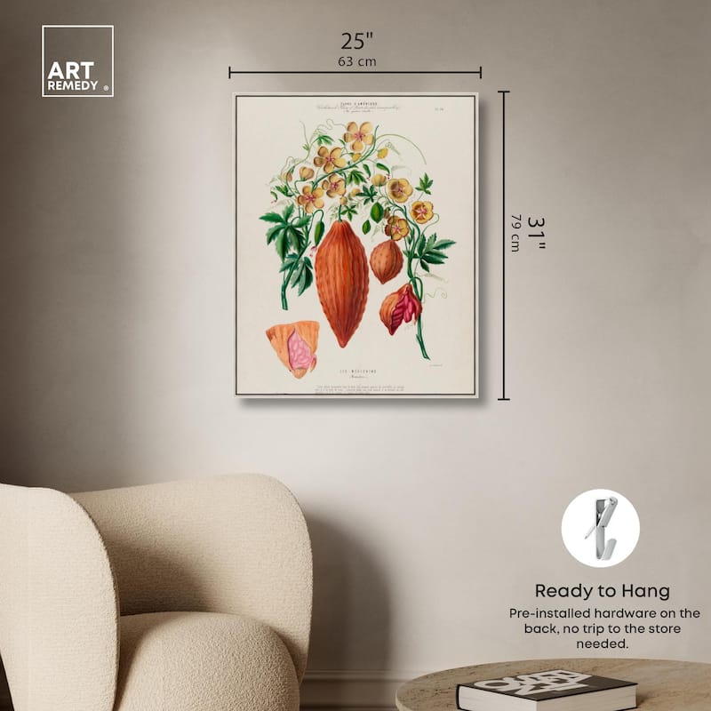 Momordica Exotic Floral Flore Canvas by Art Remedy