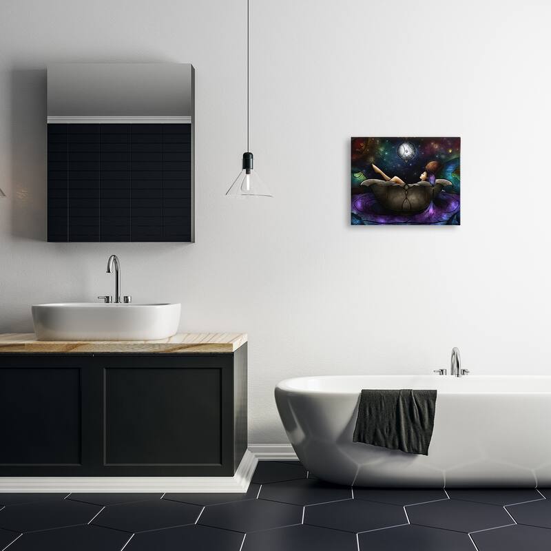 Stupell Bathing Under Moonlight Canvas Wall Art Design By Mandie Manzano