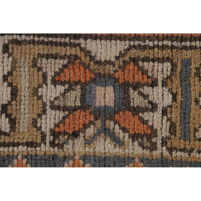 Orange Bakhtiari Persian Vintage Area Rug Handmade Wool Carpet - 6'4" x 9'3"