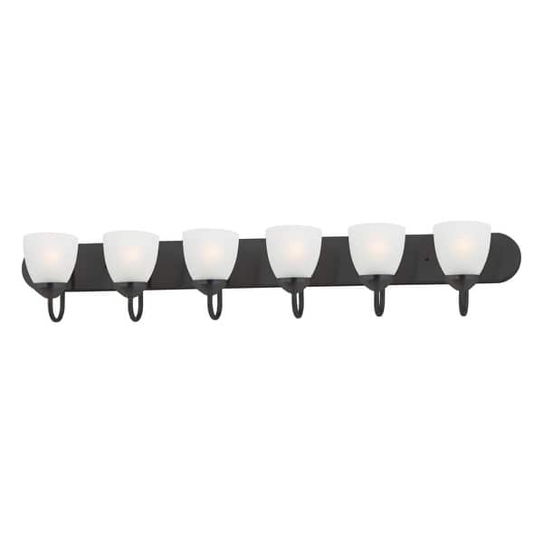 slide 2 of 2, Maxim 11386 Axis 6 Light 48" Wide Vanity Light Black
