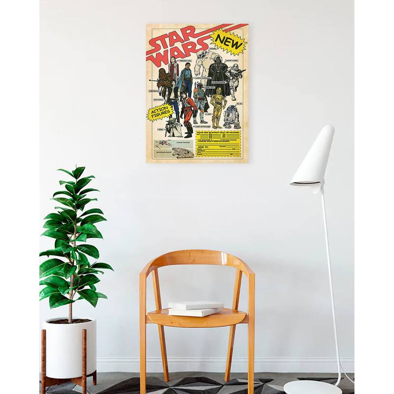 Star Wars - Action Figures Advertisement Art Poster - 24 x 36 Inch