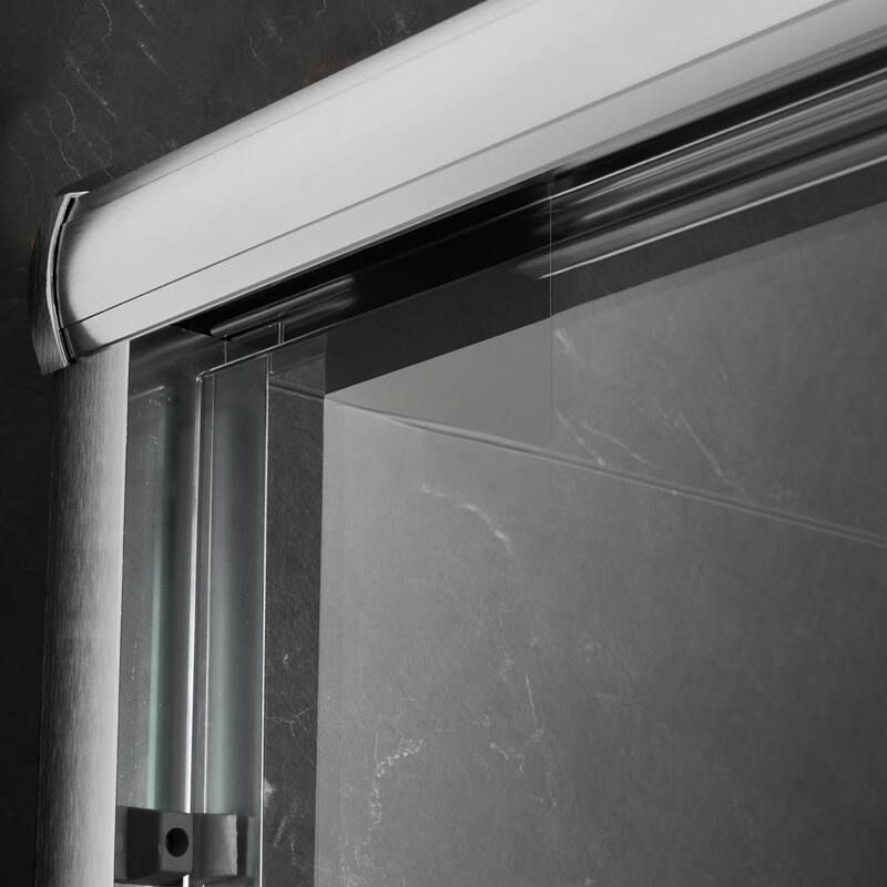 60" W x 74" H Door Sliding Frameless Shower Door with 6mm Tempered Glass
