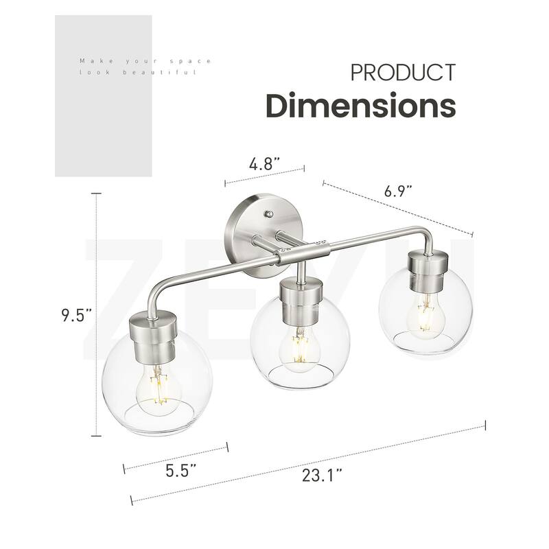 3/4/5 Light Bathroom Vanity Light Fixture