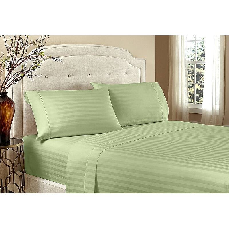 Home Sweet Home Dream Chevron Pattern Bed Sheet Set - Sage - Full