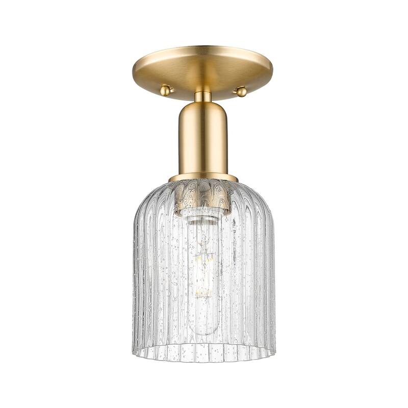 Innovations Lighting 716-1C-11-5 Bridal Veil Semi-Flush Bridal Veil 5" - Champagne Bronze / Seedy