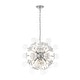 preview thumbnail 5 of 14, Art Deco Crystal Flower Glass Bubble Sunburst Chandelier 23.6in