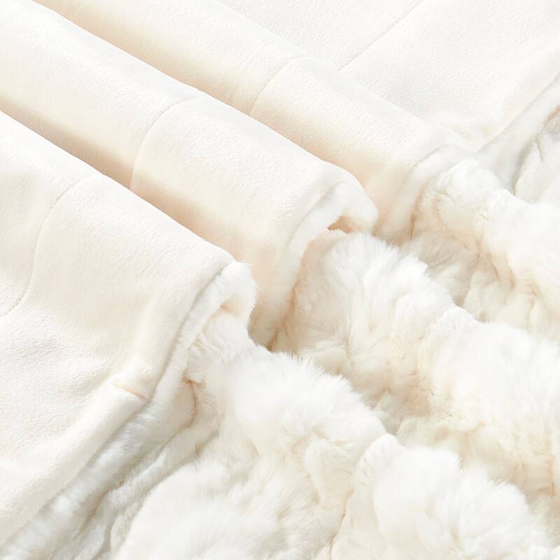 Home Soft Things Line Drawing FauxFur Throw Soft Blanket for Couch
