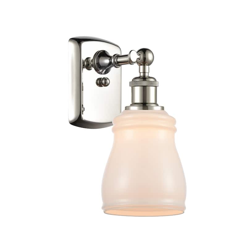 Innovations Lighting Ellery 9" Tall Bathroom Sconce - Polished Nickel / White