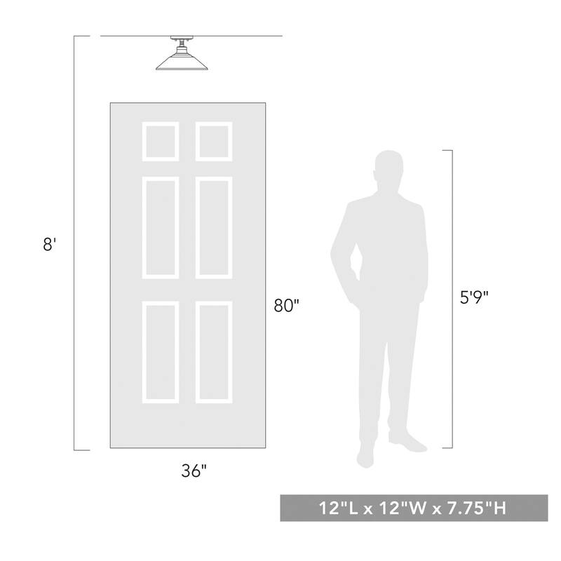 Journey 12" Wide 1-Light Semi-Flush