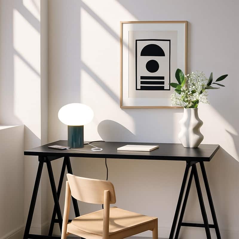 Brightech Ivy LED Glossy Teal Midcentury Round Globe Dimmable Bedside Nightstand Desk Lamp