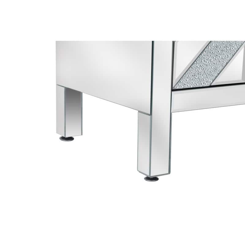 Cabinet with Mirror Trim and Diamond Shape