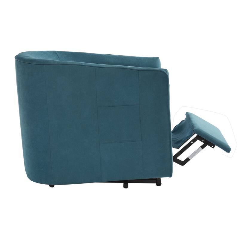 Roomfitters Power Lift Recliner Chair with Massage and Heat, Chenille Fabric Barrel Chair for Seniors