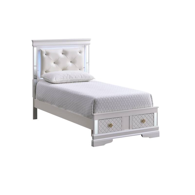 Glory Furniture Naples G6735B-TSB Twin Bed Pearl