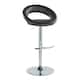 Option Black Faux Leather/Chrome Metal