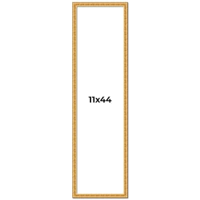 11x44 Frame Gold Real Wood Picture Frame Width 1 inches | Interior