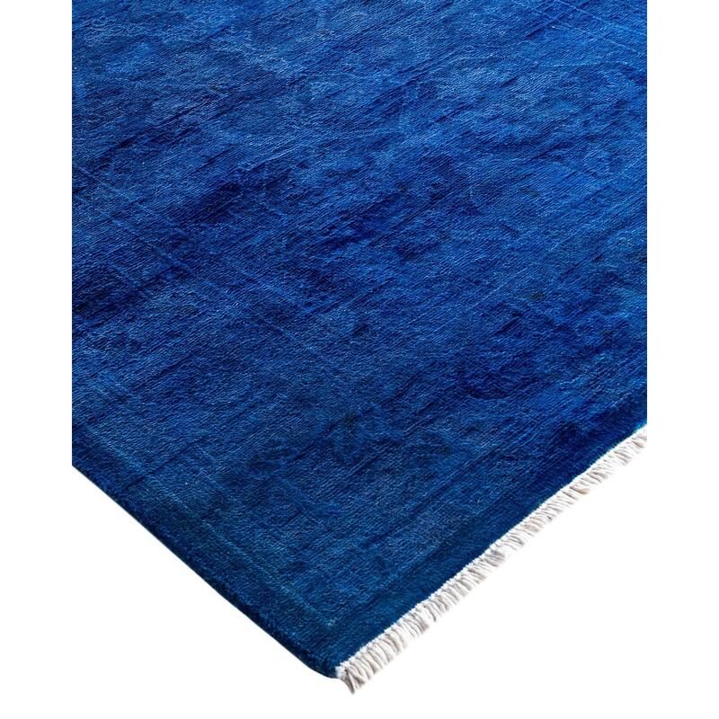 Contemporary Overdyed Wool Hand Knotted Runner - 2' 7" x 18' 5"