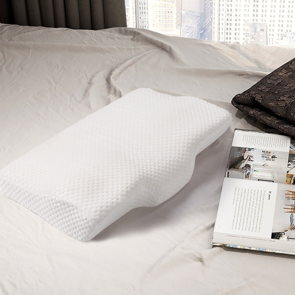 Memory Foam Pillow For Neck Pain Relief Orthopedic Neck Pillow Bed Pillows For Sleeping Orthopedic Contour Pillow Certipur Us Overstock 34280150