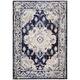 SAFAVIEH Monaco Lillie Boho Medallion Distressed Area Rug - 6'7" x 6'7" Square - Ivory/Navy