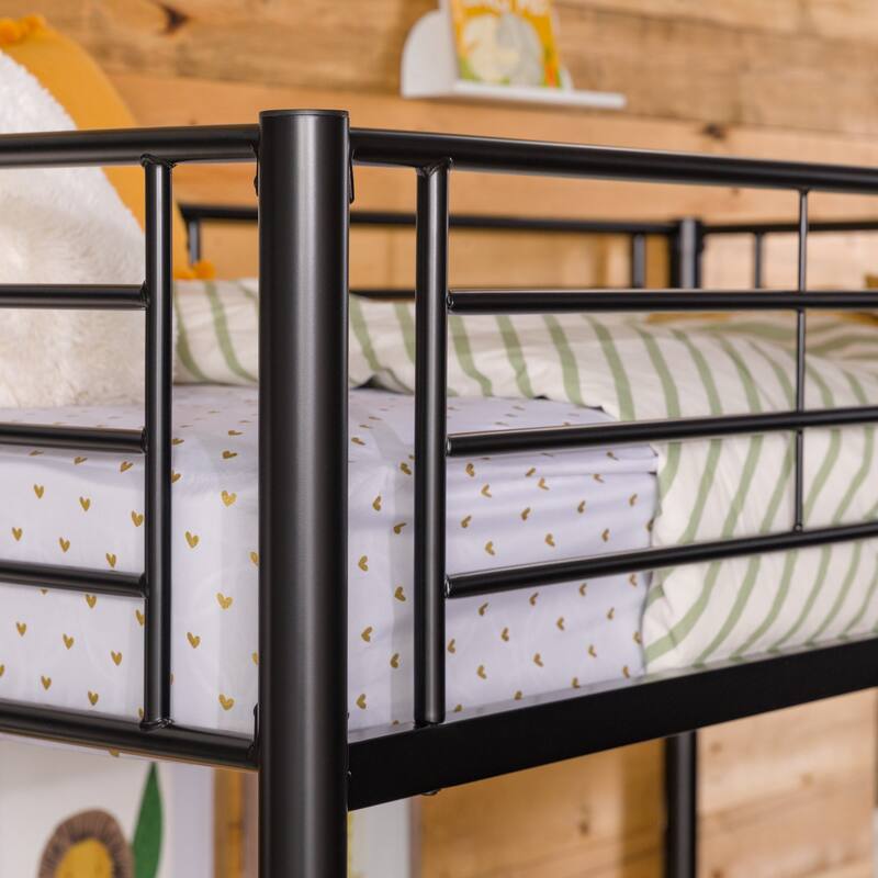 Middlebrook Abner Black Metal Classic Twin Loft Bed