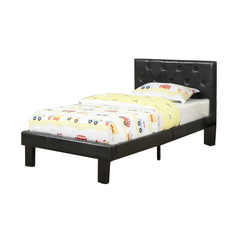 Faux Leather Upholstered Full Size Bed