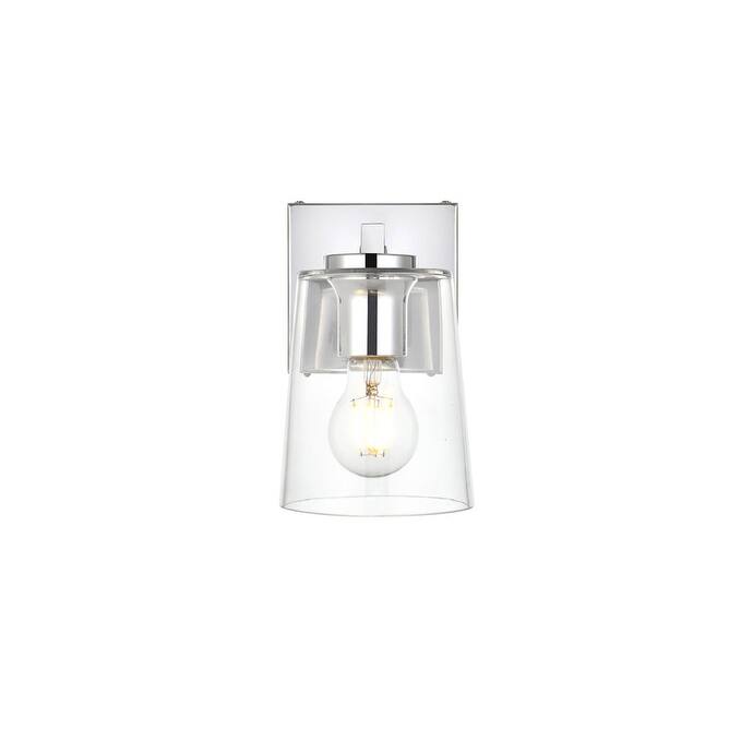 Elegant Lighting LD7310W5 Kacey 8" Tall Bathroom Sconce - Chrome / Clear
