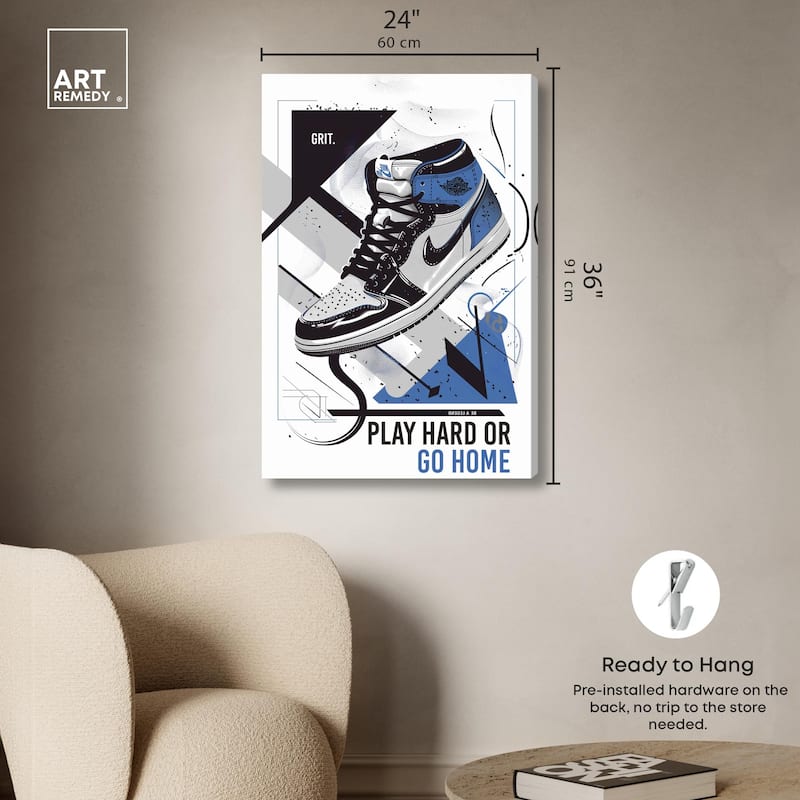 Play Hard Go Home Canvas by Art Remedy, Gallery Wrapped