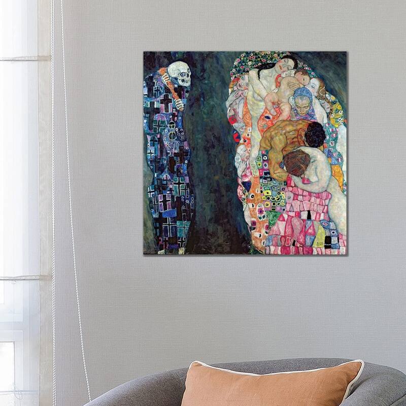 iCanvas "Death And Life, c.1911" by Gustav Klimt Canvas Print - 26x26x1.5