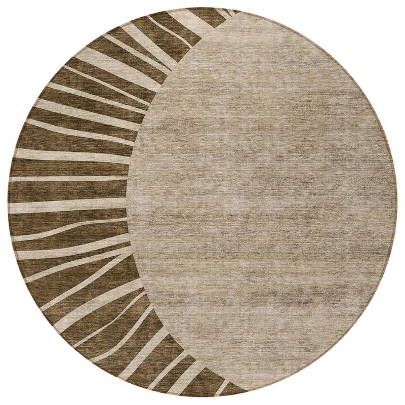 HomeRoots Abstract Transitional Rectangle Outdoor Rug