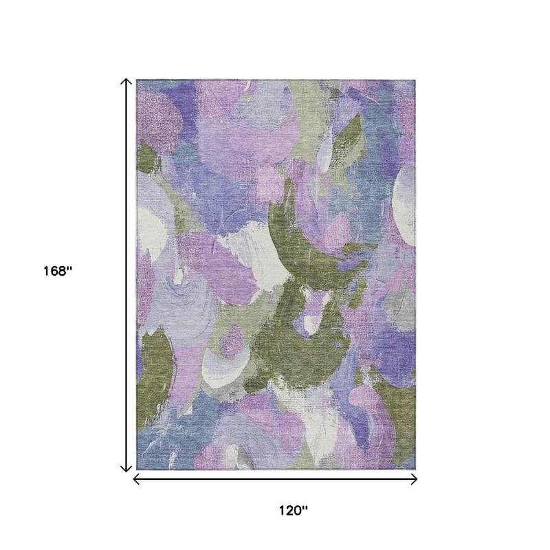 HomeRoots Abstract Transitional Rectangle Outdoor Rug