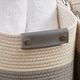 preview thumbnail 20 of 48, 3 Pack Woven Cotton Rope Shelf Storage Basket with Leather Handles, Baby Nursery Storage Bin Organizers, Closet Shelf Storage