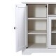preview thumbnail 14 of 15, Merax TV Stand for TV up to 65in with 2 Tempered Glass Doors, Adjustable Shelves