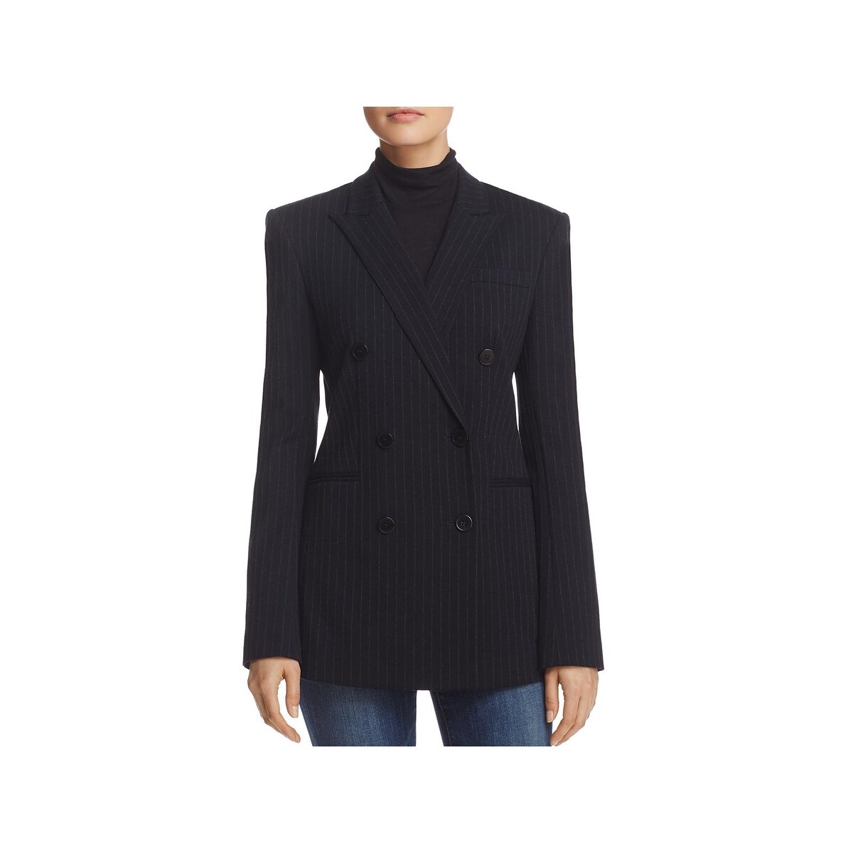 theory pinstripe blazer dress