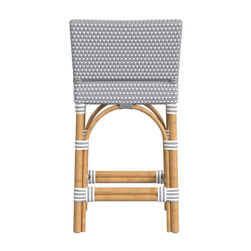 Serienna 24.5"H Seat Rattan Low Back Counter Stool