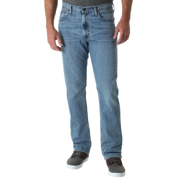 mens blue straight leg jeans
