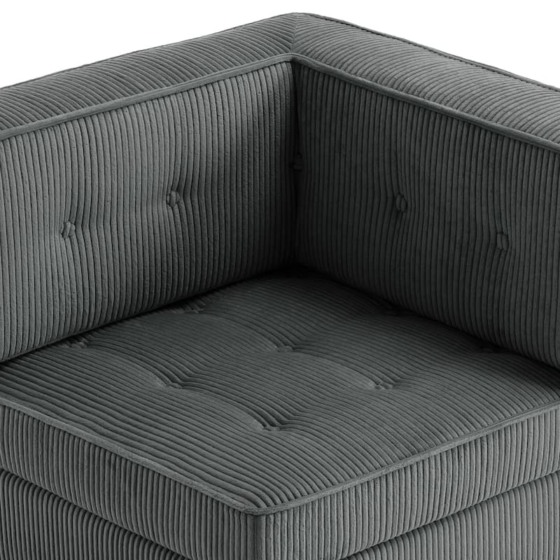Madison Oversized Upholstered Corduroy Modular Sectional Sofa