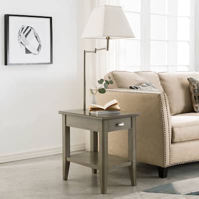 Leick Home Laurent One Drawer Swing Arm Lamp Side Table