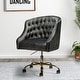 preview thumbnail 36 of 115, Lydia Swivel Height Adjustable Task Chair with Gold Base CHARCOAL