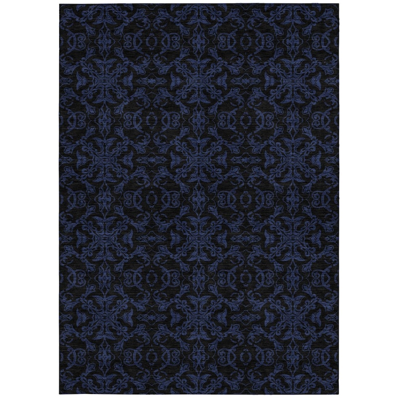 HomeRoots Medallion Transitional Rectangle Outdoor Rug