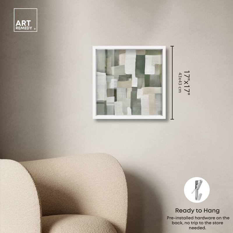 Pale Jade Green I Shadowbox by Art Remedy
