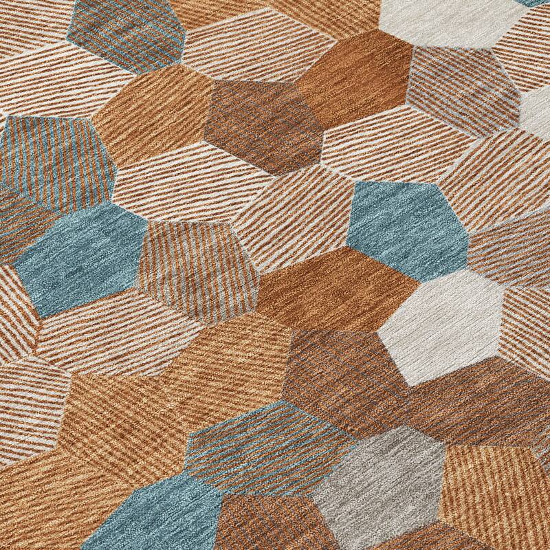 Machine Washable Indoor/ Outdoor Modern Loyd Chantille Rug