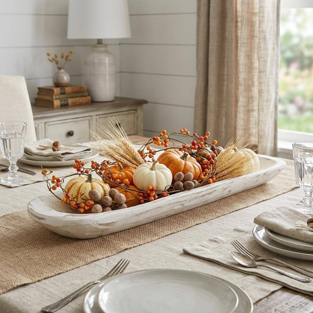 HomeRoots 30" White Solid Wood Oval Dough Bowl - 30.00 in. x 6.00 in. x 2.50 in.