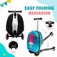 preview thumbnail 7 of 7, Lascoota Scooter Suitcase, Foldable Scooter Luggage For Kids Ages 2-5, Checkered Graphic