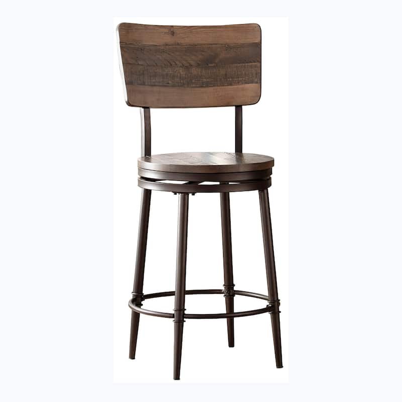 Hillsdale Jennings Wood and Metal Swivel Stool