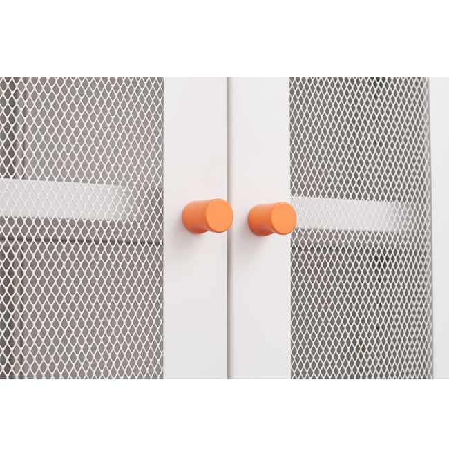 5.9-Inch Shoe Cabinet – Mesh Doors, Adjustable Shelves, Robot-Friendly Base - 13.77in. W X31.49in.DX46.45in. H