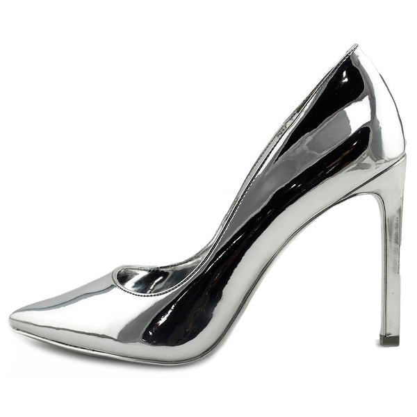 nine west silver heels