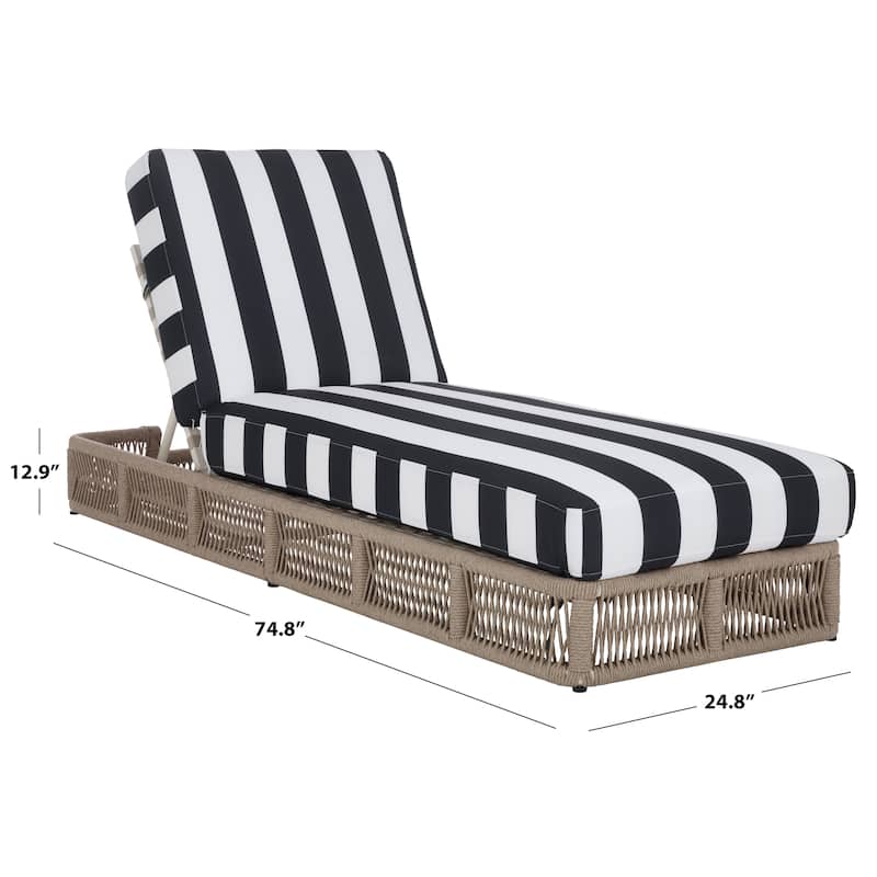 SAFAVIEH Outdoor Tinna Sun Lounger - 75"W x 25"D x 13"H