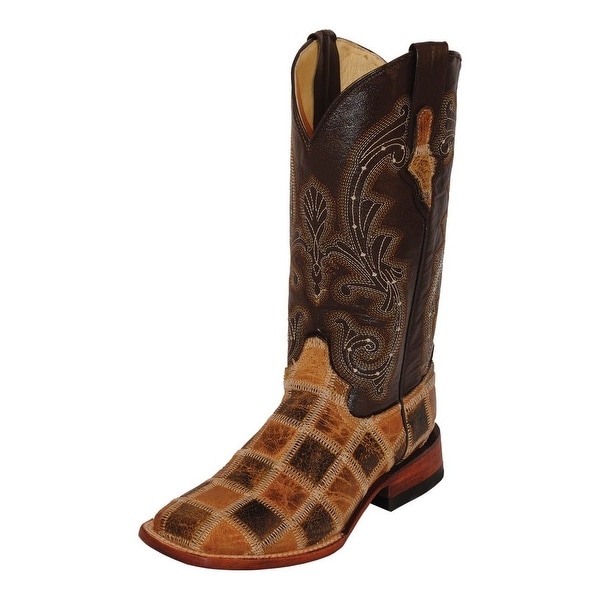 women's patchwork cowboy boots