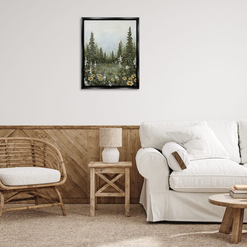 Stupell Forest Meadow Clearing Framed Floater Canvas Wall Art Design By Hollihocks Art