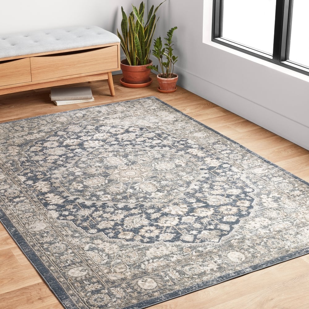 Alexander Home Josefina Floral & Medallion Traditional Area Rug