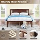 preview thumbnail 21 of 63, Platform Bed Simple Wood Bed Frame with Headboard Slat Support No Box Spring Needed Bedroom Kids Bed Platform Bed Frame